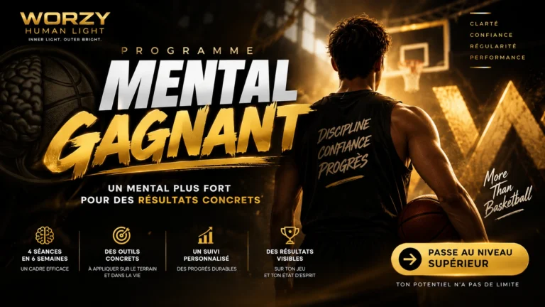 Visuel de Mental Gagnant, programme de préparation mentale pour les joueurs de basket.